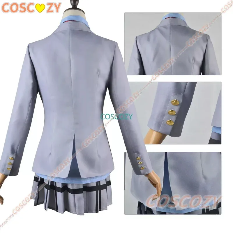 Nene 2025 أنيمي كذبتك في أبريل ميازونو كاوري تأثيري ازياء أريما كوسي بيروكات صناعية السراويل معطف سترة تنورة مدرسة Uni