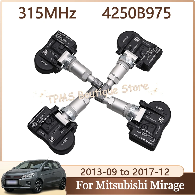 

4pcs 315MHz TPMS Sensor Tire Pressure Monitor System 4250B975 For Mitsubishi Mirage G4 Outlander i-MiEV