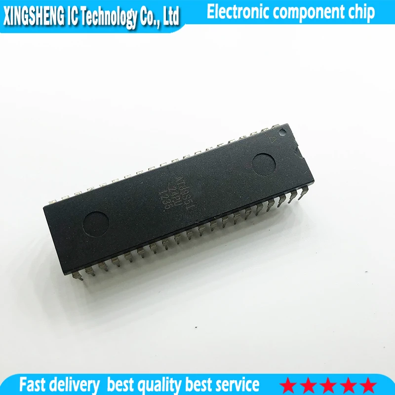 5pcs AT89S51-24PU AT89S51-24 AT89S51 DIP-40     In Stock