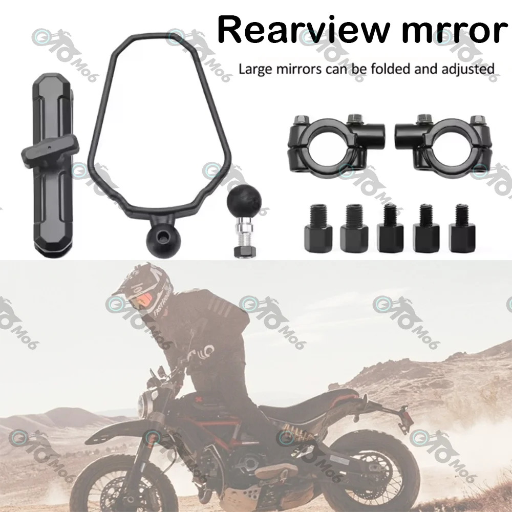 Klappbare Motorrad-Rückspiegel, Off-Road-Adventure-Spiegel mit breitem Blickwinkel für Duke 790 890 KTM390 Adventure R 1050 1090 Adventure /R