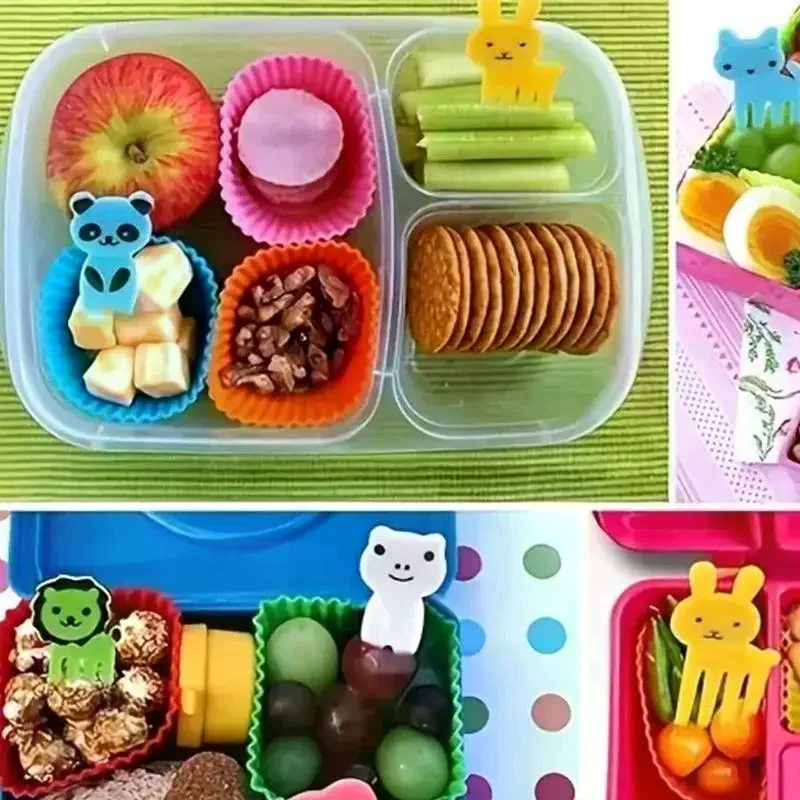 12/24Pcs Silicone Lunch Box Dividers Bento Lunch Box Dividers Lunch Dividers Dish Cups Salad Dressing For Kids Lunch Accessories