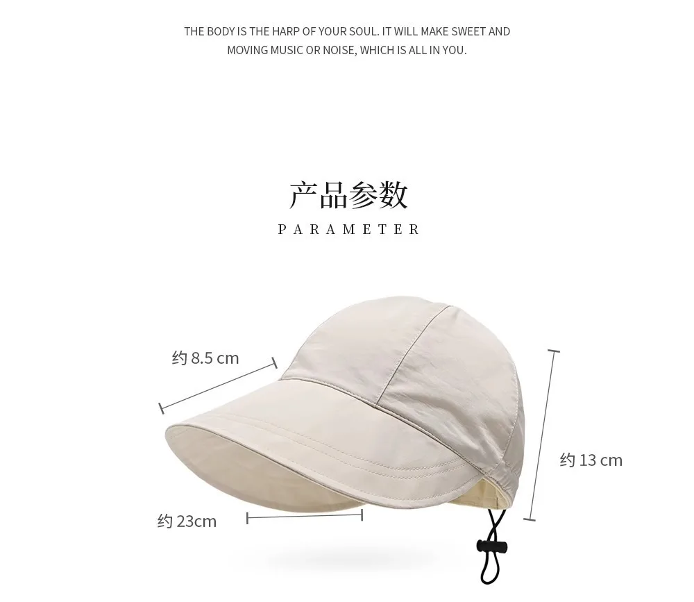 Frauen Eimer Hut Großen Kopf Mädchen Kappen Sonnenblende Breite Krempe für Sommer 56-59 cm 60-65 cm plus Größe Übergröße Xxxl – Detail 2