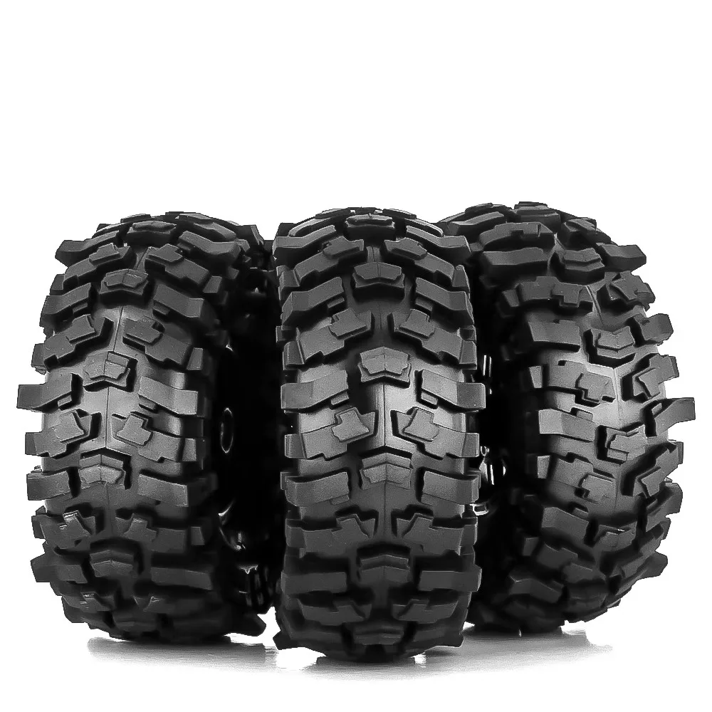 4PCS 1.9" Rubber Voodoo KLR Wheel Tires 118*45mm for 1:10 RC Crawler Axial SCX10 D90 TF2 MST Tamiya image 4