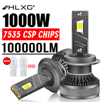 HLXG H4 LED H7 H11 Canbus Headlight High Power No Error CSP H1 H8 9005 HB3 9006 HB4 9012 HIR2 Turbo Lamp 6000K 4300K Car Light
