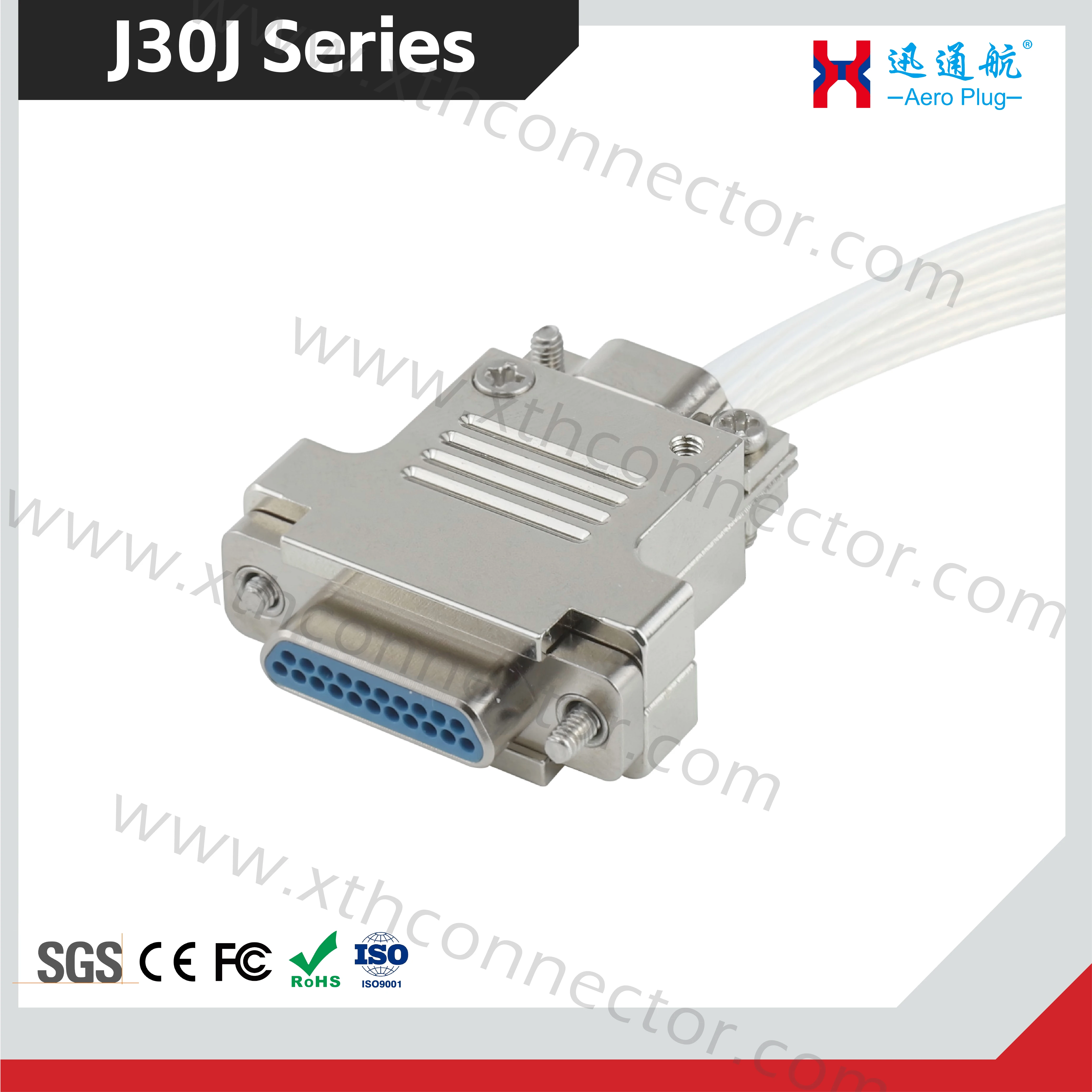 J30J Micro D-type Connector J30J-21TJL-A3 Shielded Protective Shell Aerospace Female Head Electronic Component Connector