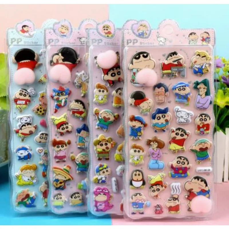 **Crayon Shin-Chan Soft Pinched Happy Buttocks Sticker Children'S Decompression 3d Bubble Sticker Phone Case Decoration Sticker