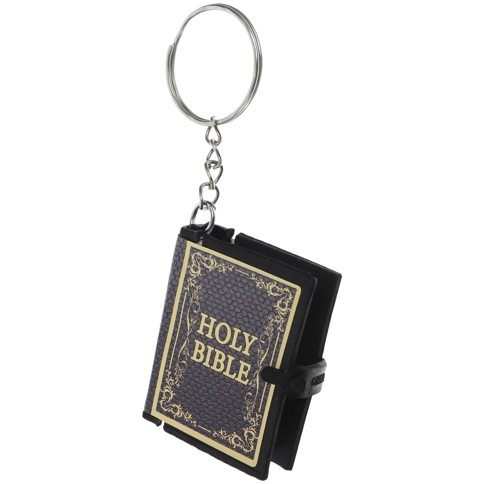 

10 Pcs Bible Keychain Keychains Keyring Pendant Miniature Religious Gifts PVC Outer Skin Fashion