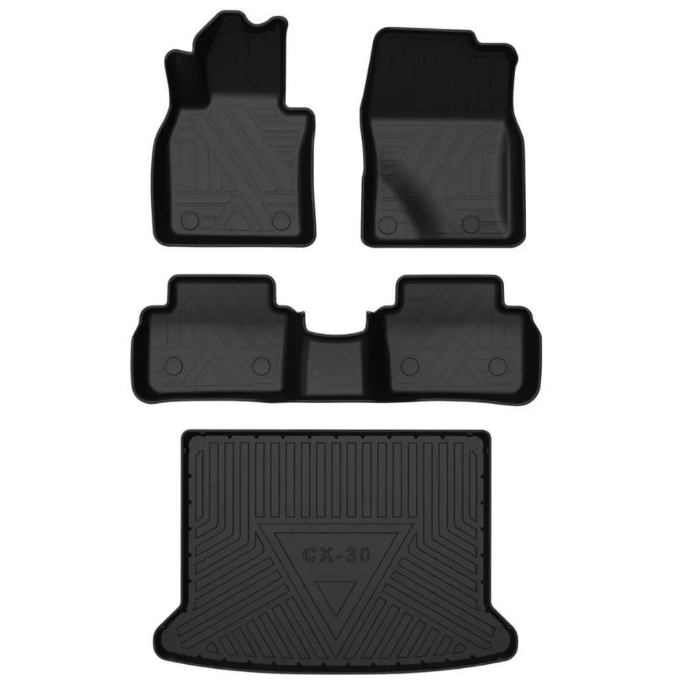 Car Floor Mats Rugs Carpet Floor Liner LHD TPE Car Foot Pads For Mazda CX-30 2020 2021 Auto Interior Accessories