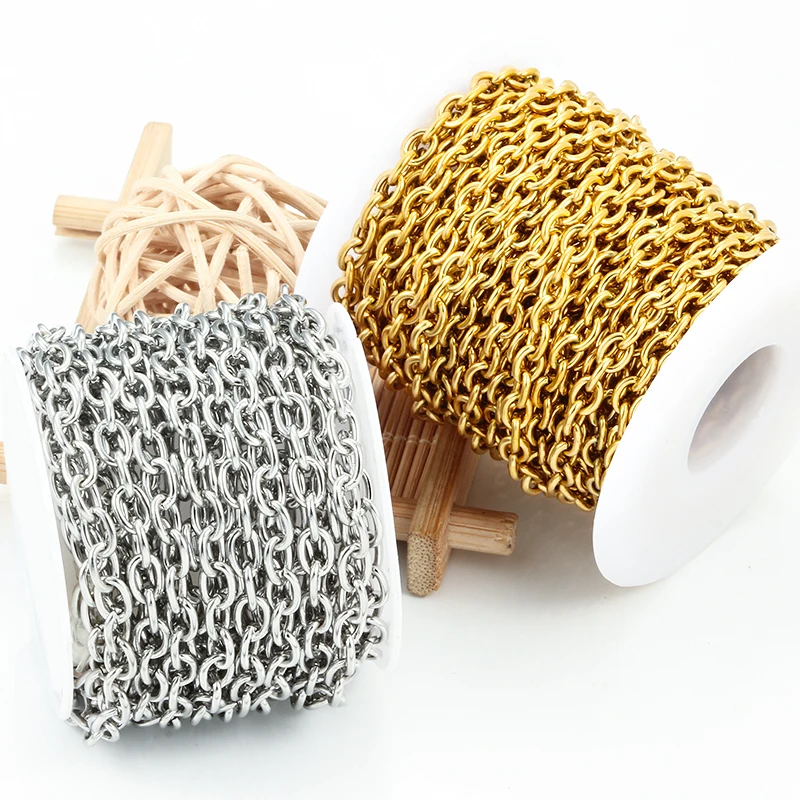 

Hot Sales Simple Stainless Steel Thick Chain Necklace Bracelet Accessories