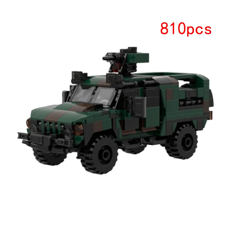 

Spot MOC-180791 Small Particle Assembled Building Blocks Tech Armored Combat Vehicle Model Kids Toy Gifts