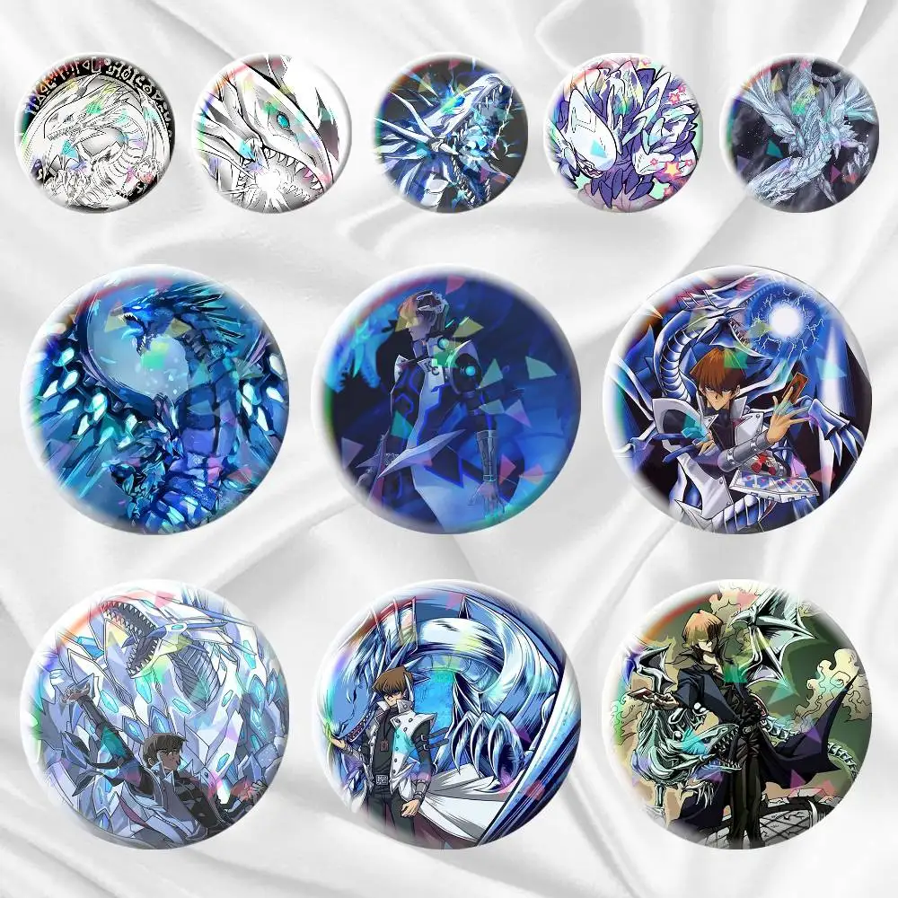 

blue eyes white dragon Yu-Gi-Oh! Hayami Lai 75mm 44mm 25mm Accessories Toys Badge Brooch Backpack Hat Pins