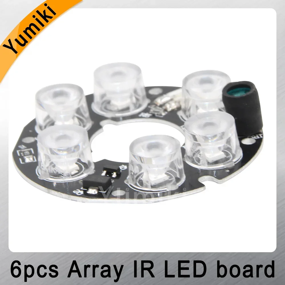 Yumiki New 6*array LED IR Leds Infrared Board for CCTV cameras night vision (45mm diameter)