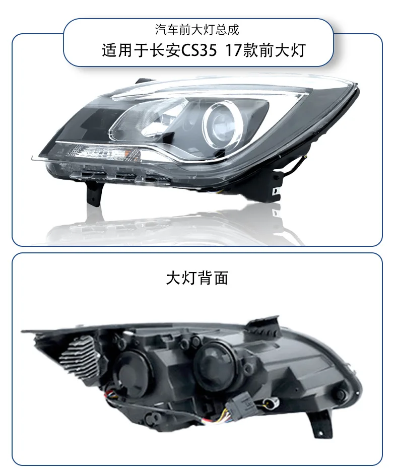 1pcs car bumper CHANG AN headlamp for ChangAn CS35 headlight 2017y car accessories head lamp ChangAn CS35 fog lamp