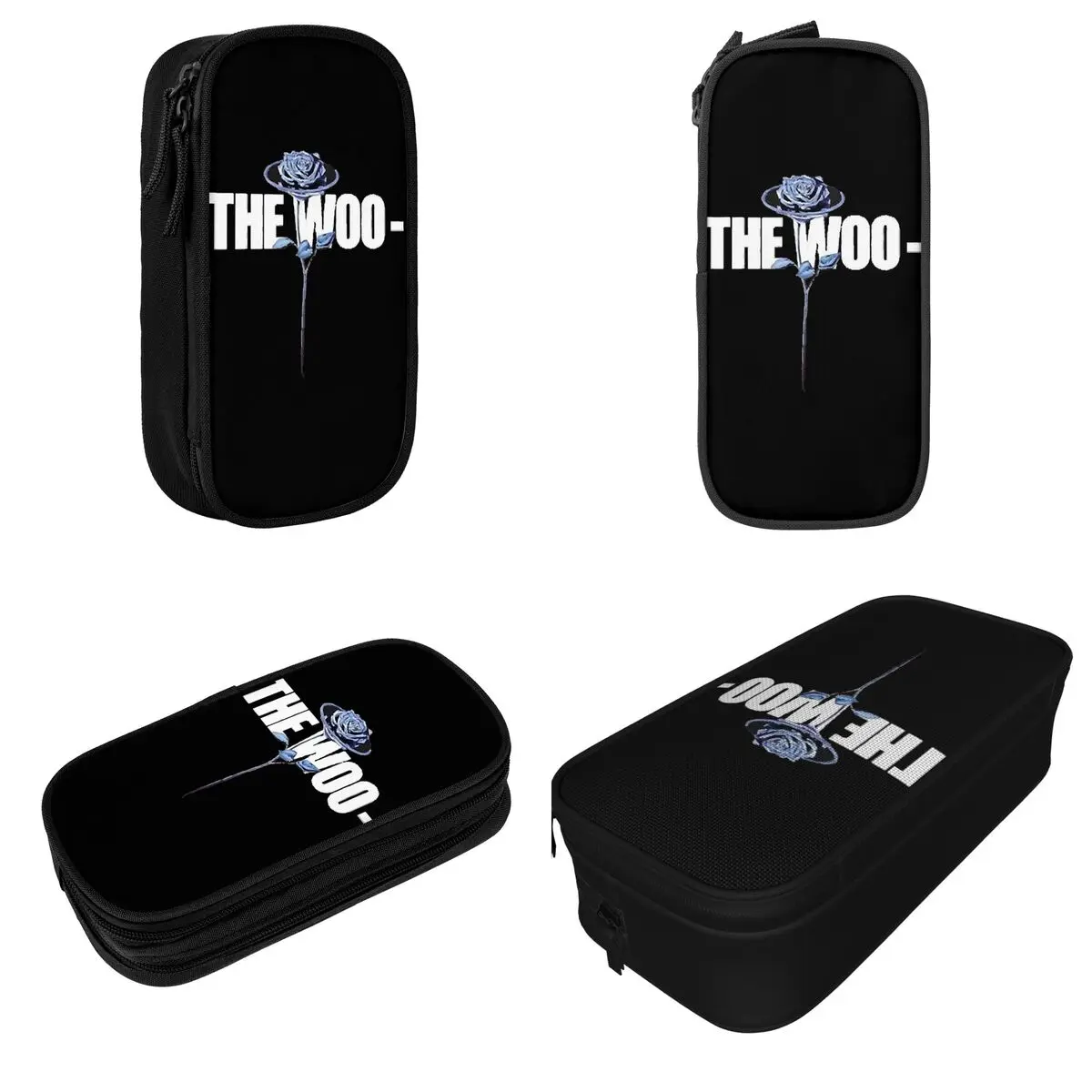 Large-capacity Pencil Case The Woo Vlones Pop Rapper Merch Double Layer Pencil Box Girl Makeup Bags Birthday Gift