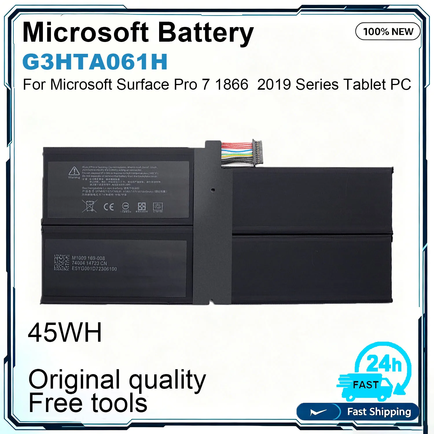 New G3HTA061H DYNM03 Laptop Battery For Microsoft Surface Pro7 Pro 7 1866 2019 12.3