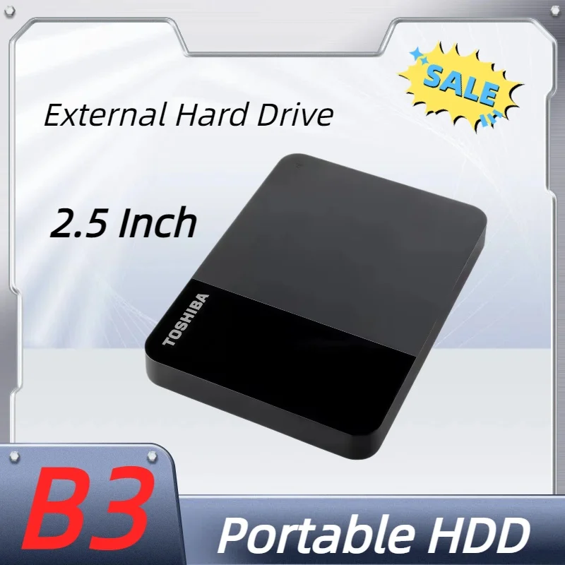 Disco Duro Externo Portátil Toshiba B3 de 1 TB, Canvio Ready USB 3.0, Disco Duro de 2.5 Pulgadas para Laptop, Mac/Android