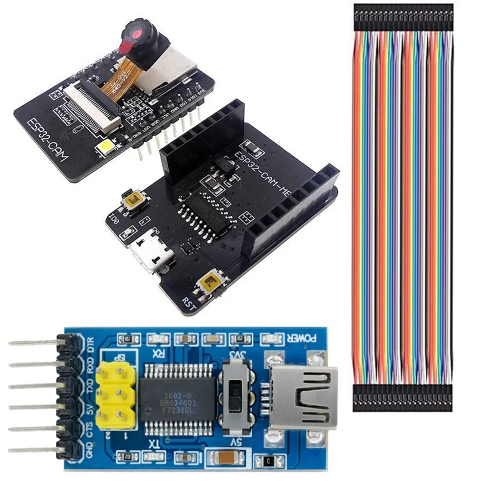 

ESP32-CAM-MB WiFi OV2640 модуль камеры Bluetooth 5V CH340G Nodemcu FT232RL Преобразователь USB в TTL + 40-контактный Джампер