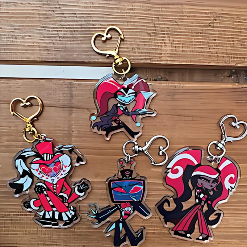 Double Sided hotel Acrylic Keychains - Stylish Demon-Themed Collectibles | High-Quality Craft | Unique Holiday/Birthday Gift