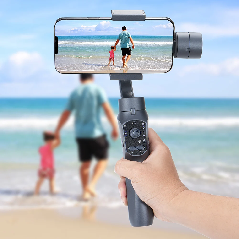 2024 New Trend Handheld Gimbal Stabilizer for Smartphone Compatible with Different Phones Pictures Videos Vlog Film Record Maker