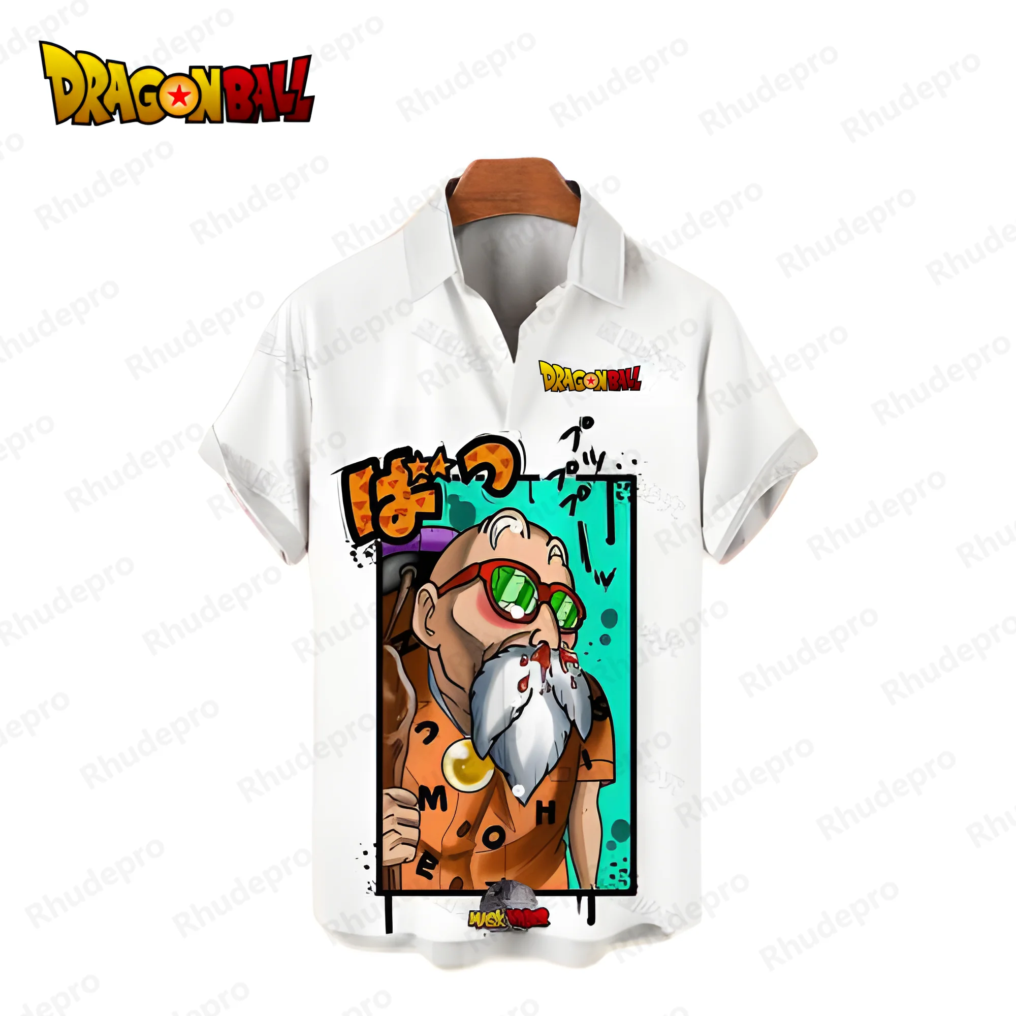 Chemises Vegeta Dragon Ball Z pour hommes, chemise sociale pour hommes, chemisier Harajuku, mode Anime, manches courtes, style plage, été, 2024