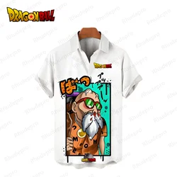 Vegeta Men's Shirts Dragon Ball Z Men's Social Shirt Harajuku 2024 Summer Blouse Fashion Anime Short Sleeve Beach Style Tops