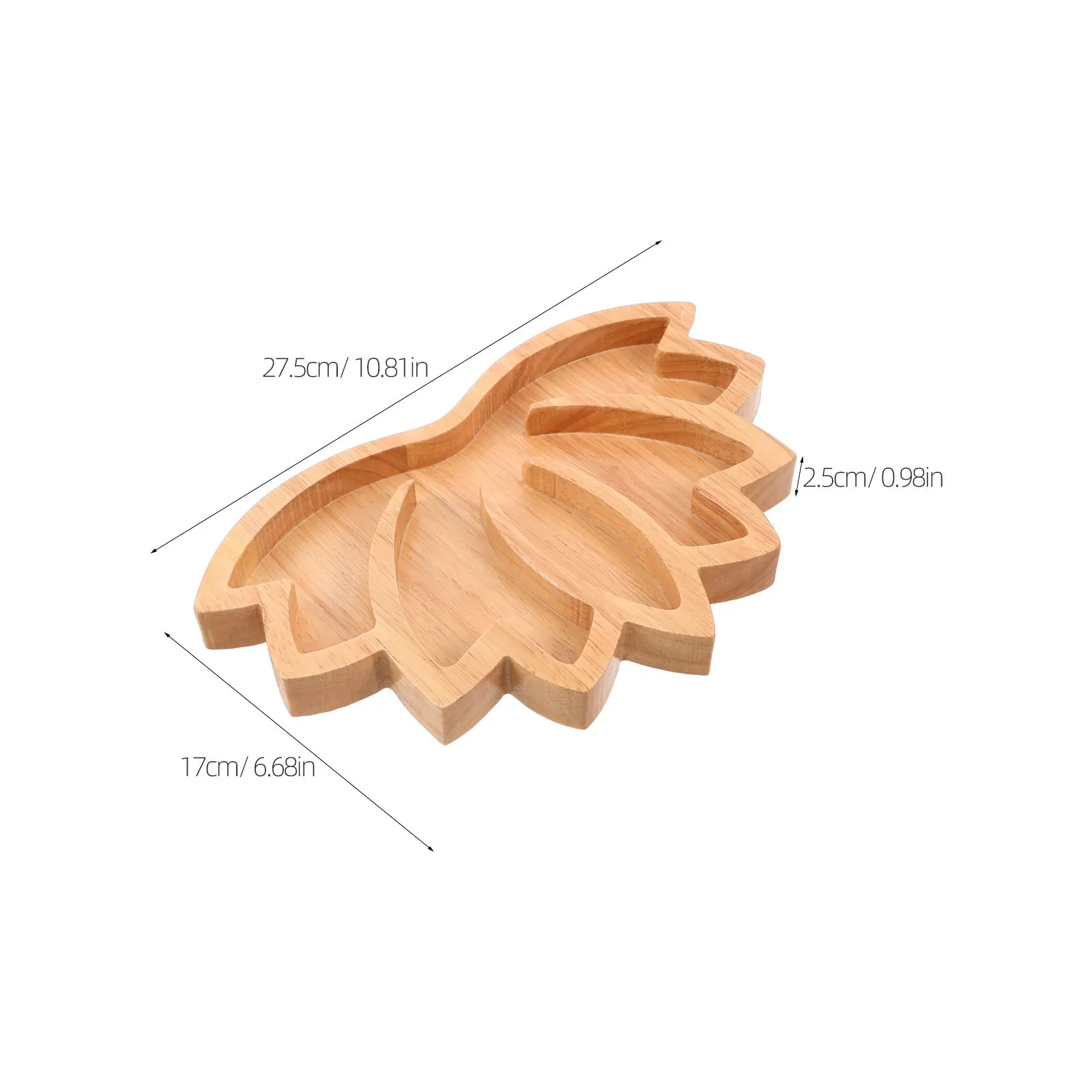 2Pcs Wooden Lotus Crystal Display Tray Elegant Natural Wood Grain Stone Organizer Showcase Tray for Jewelry Gemstones Home Decor