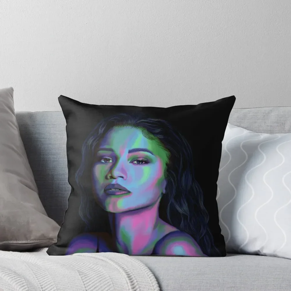 

Zendaya in Color Throw Pillow ornamental pillows Christmas Pillows luxury decor pillowcases for sofa cushions pillow