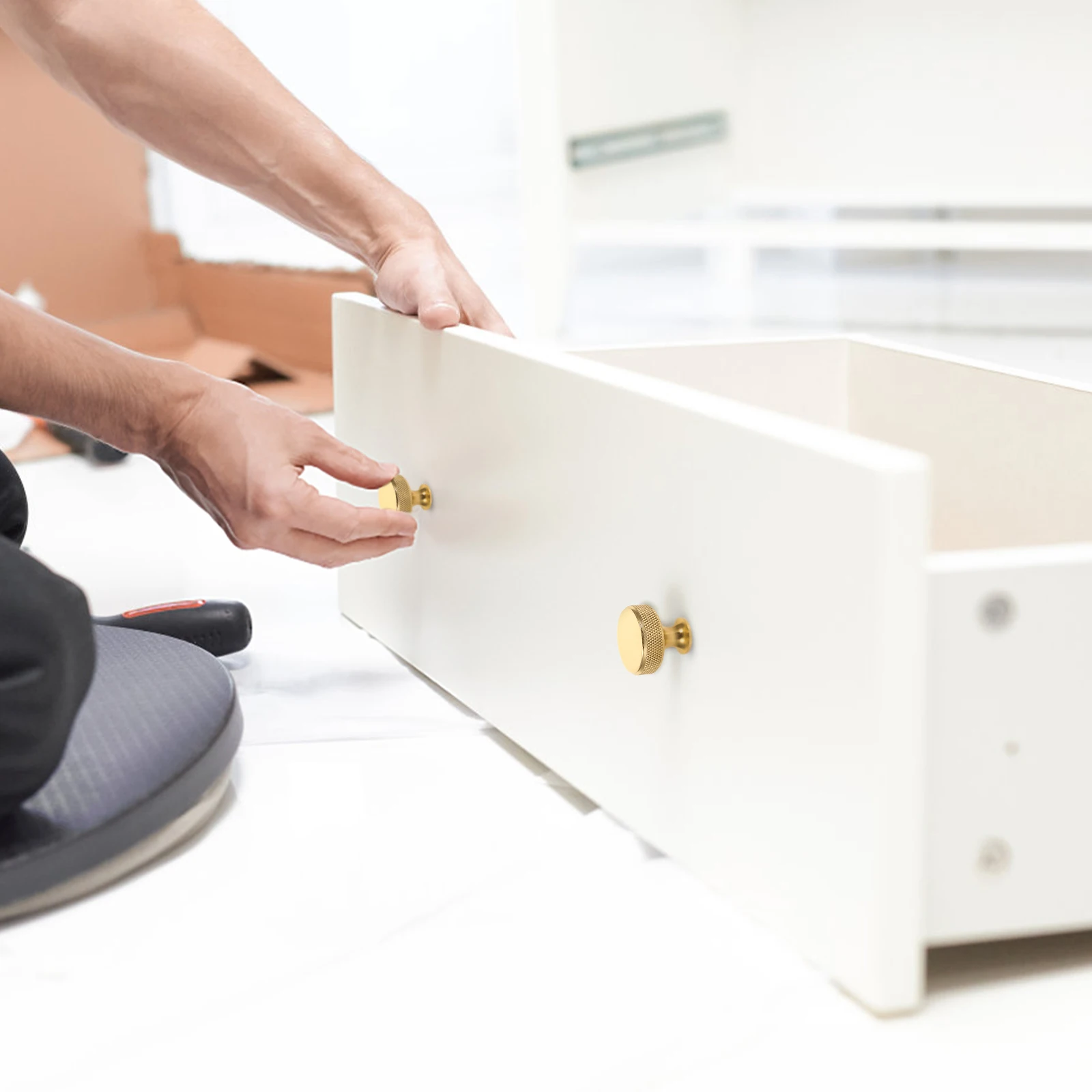 

5pcs Golden Handles Zinc Alloy Cupboard Kitchen Cabinet Hardware Durable Drawer Dresser Wardrobe Furniture Pulls Knobs Closet