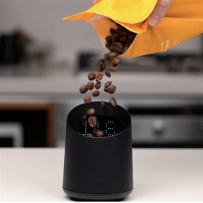 A09G-Skala Kopi Elektronik dengan Cangkir Penimbangan Tahan Air untuk Espresso, Tuang, Kopi Tetes Cangkir Dosis Skala Kopi Digital