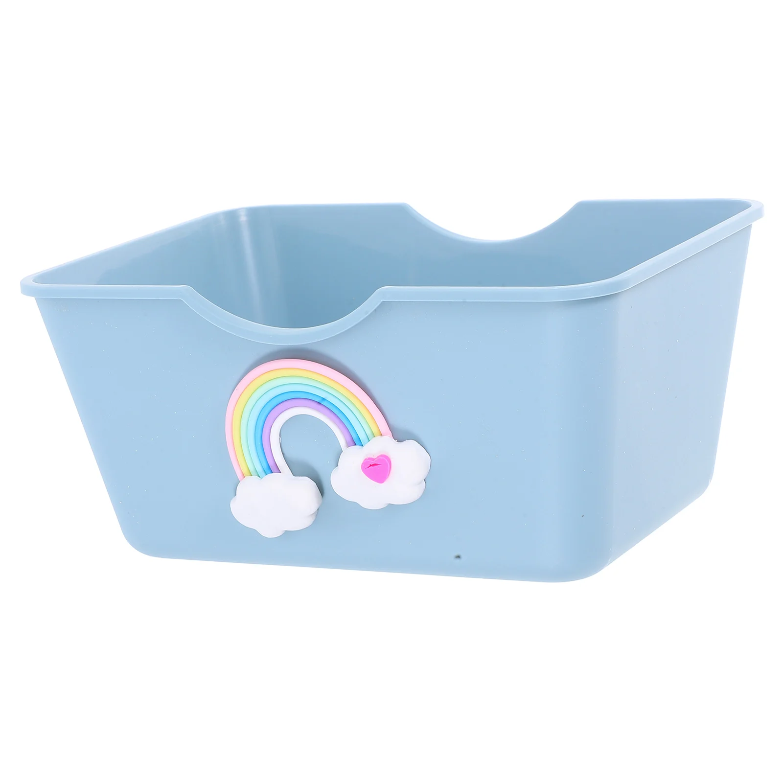 

Hamster Toilet Bath Enclosure Sandbox Container Sky Blue Small Pet Cage Animal Sand Design Easy Clean ABS Material