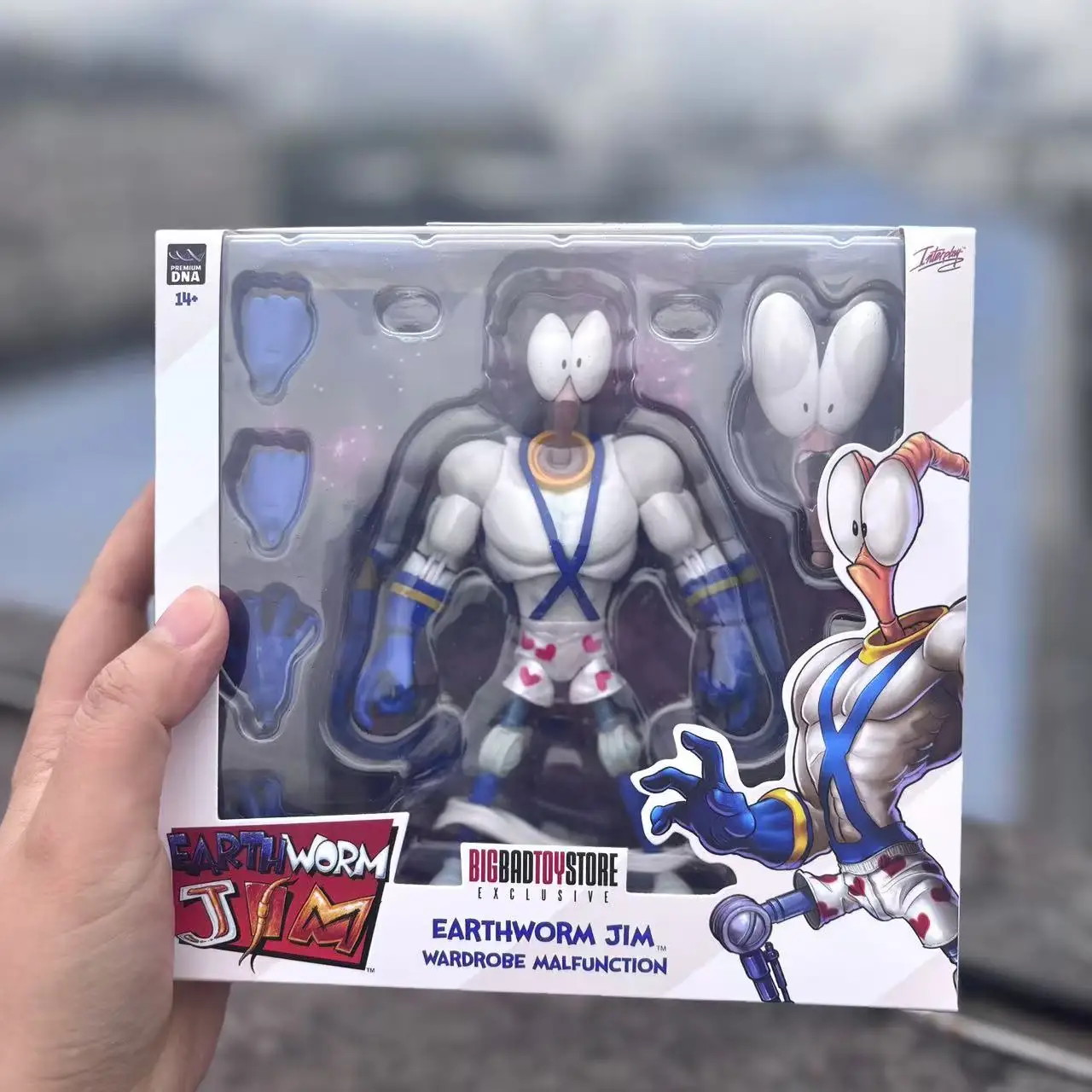 

PDNA Earthworm Jim Worm Body Psy-Crow Bob The Killer Gold Fish Snot Action Figure Toys 15CM