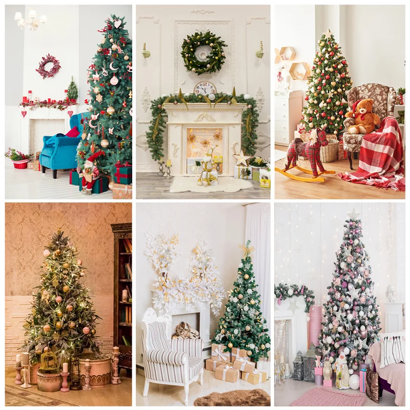 

Vinyl Christmas Photography Backgrounds Tree Gift Children Baby Portrait Photo Backdrop For Studio Photocall Props 21520YDH-02