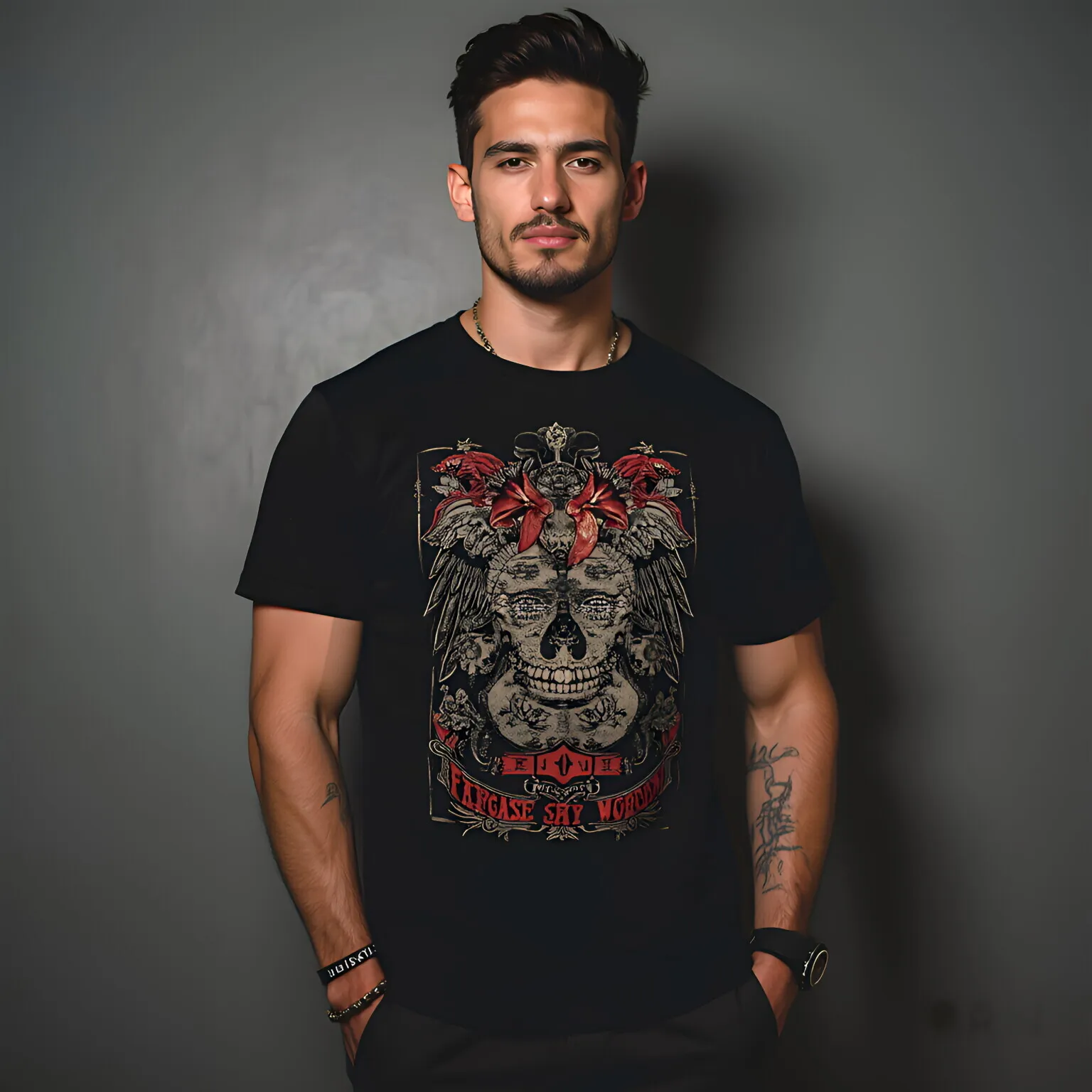 

Summer Men's and Women's Fashion Loose Short-sleeved T-shirt Pure Cotton Comfortable Black Fitness Men's American T-shirt 481