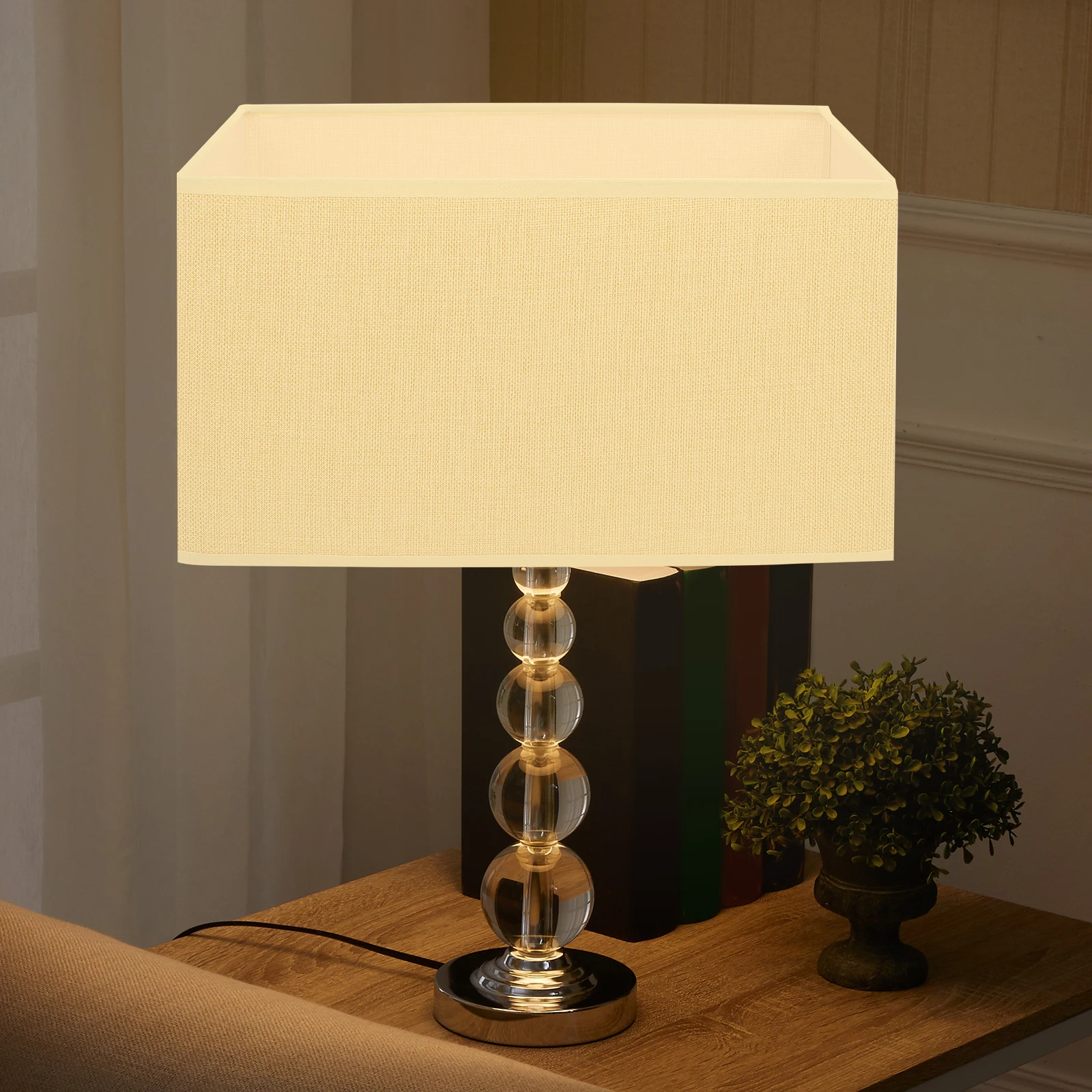 

Stylish Rectangular Cloth Lampshade Dustproof For Home Hotel Bedroom Simple Decorative Protector Tabletop Wall Lamp Accessory