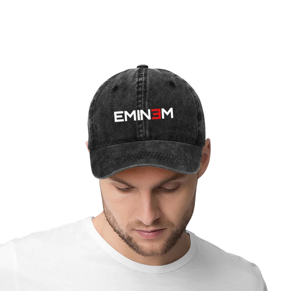 Czapka z daszkiem Eminem unisex, bawełniana, regulowana czapka dla dorosłych dla mężczyzn, kobiet, hip-hopu