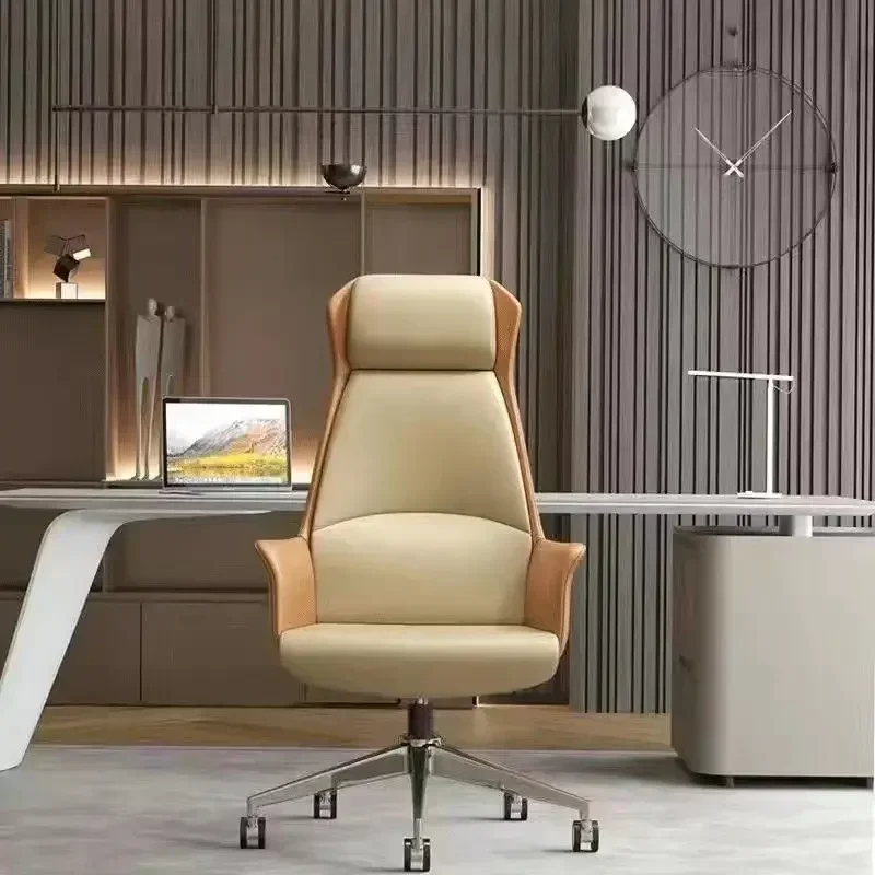 For Luxury Conference Office  Boss Sleep Neckrest Computer Waterproof Game Backrest Chairs Raise Bureaustoel High Furniture