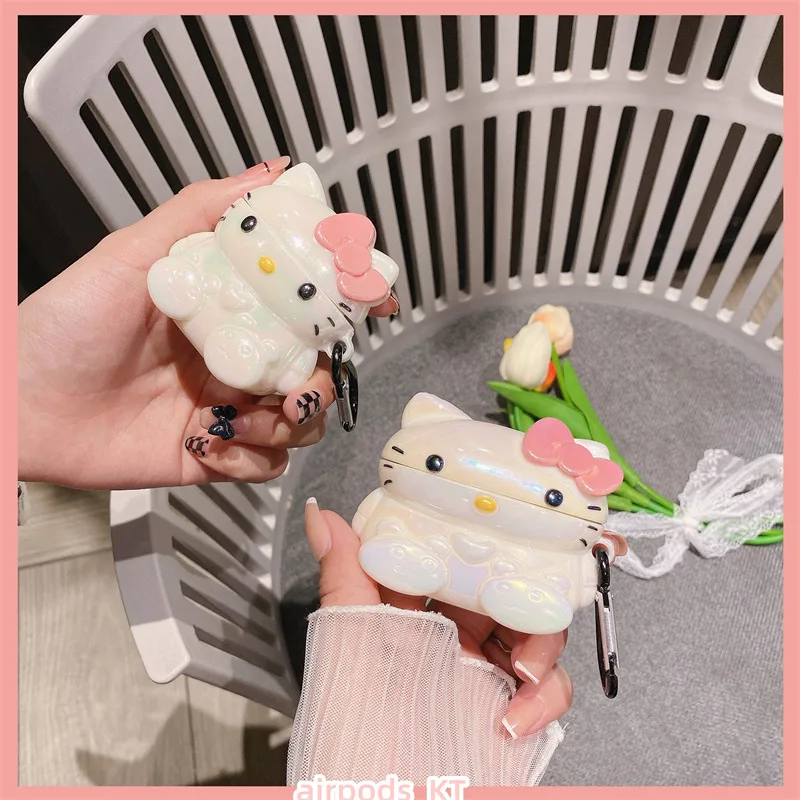 Étui Airpods Hello Kitty, étui pour écouteurs Bluetooth, Kawaii, absorbe ouissant, génération 1, génération 2, Pro 3