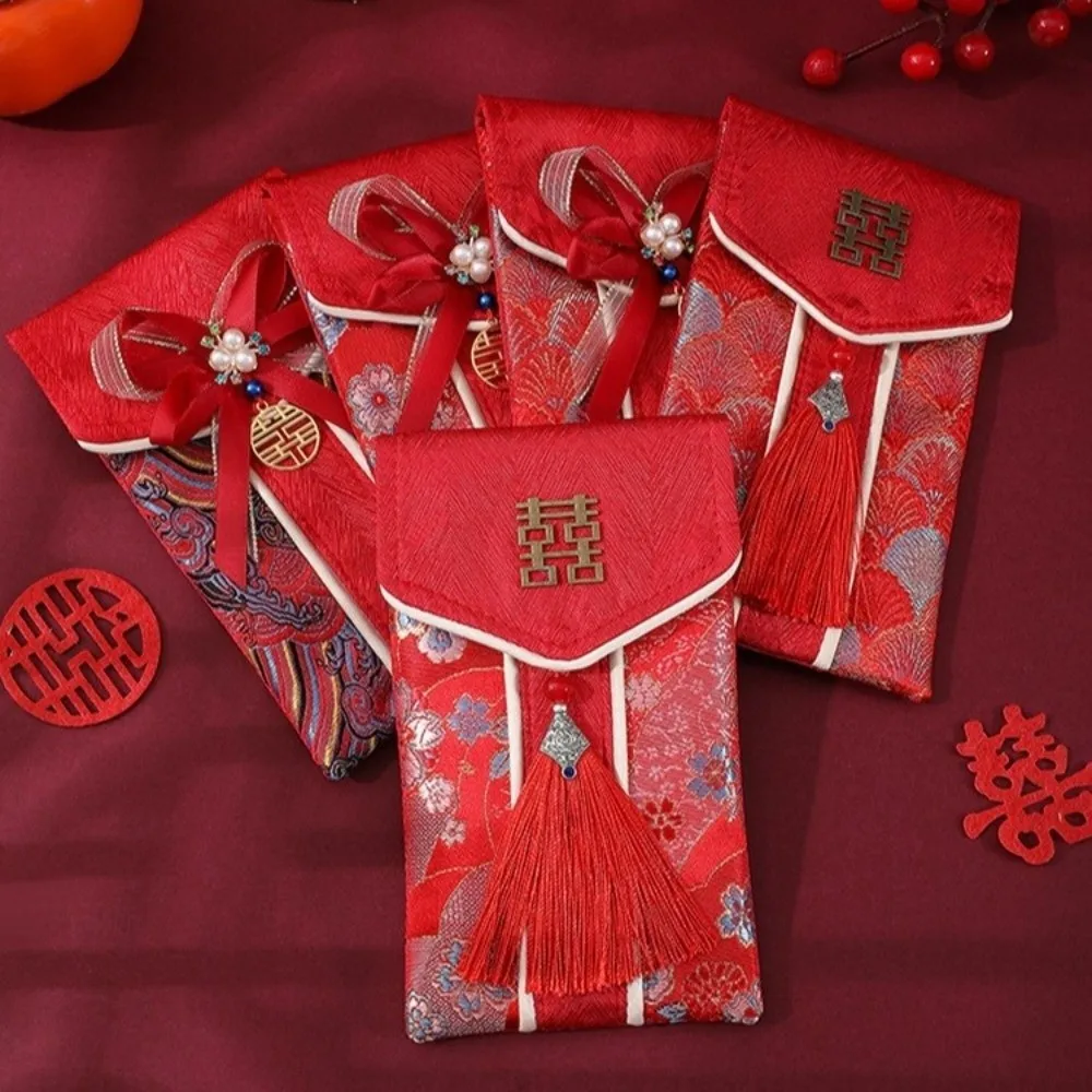 Embroidery Craftsmanship Chinese Style Red Envelope Ten Thousand Yuan Exquisite Baby Blessing Red Envelope Traditional