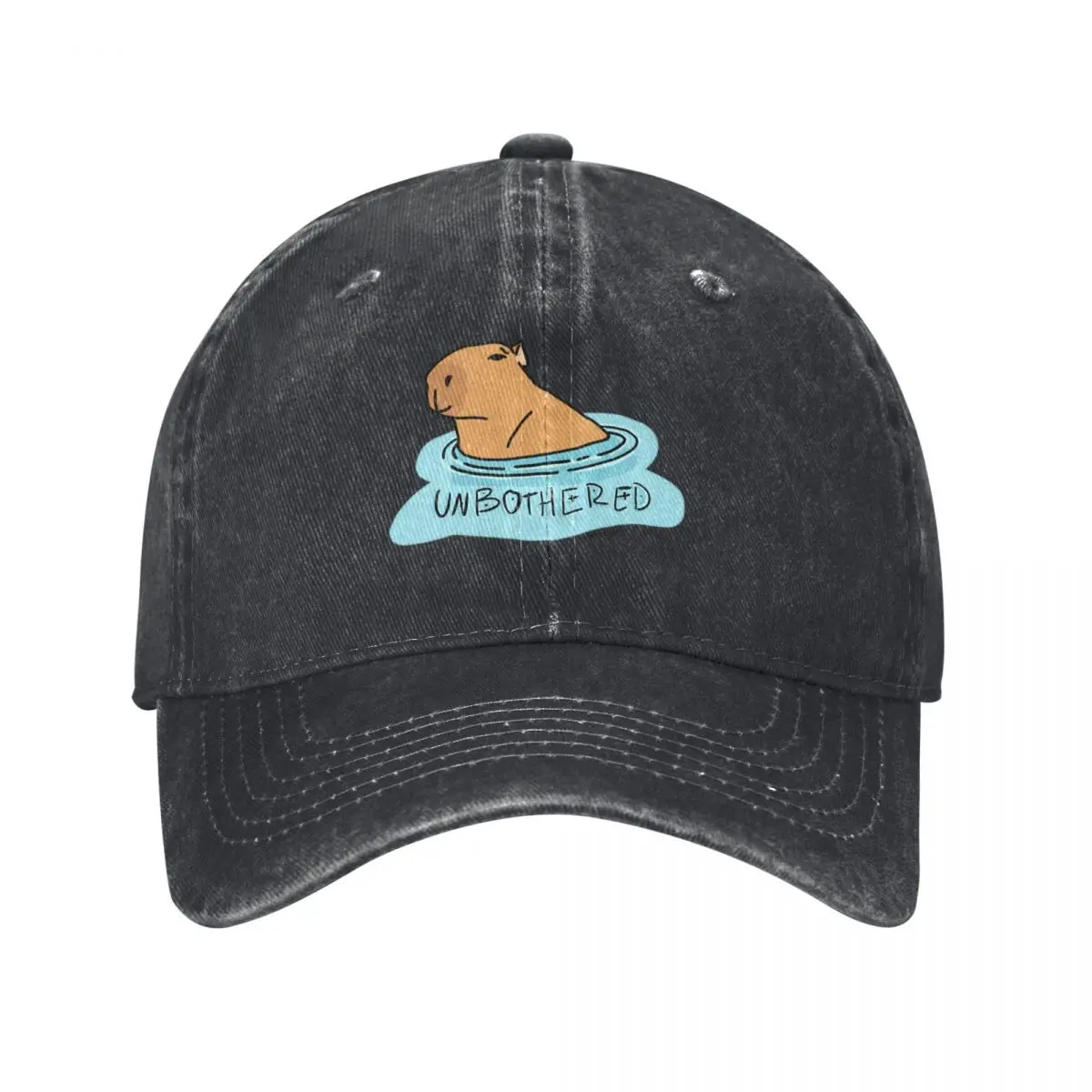 Unbothered Capybara Baseball Cap Fishing cap Big Size Hat Women's Golf Wear Men's