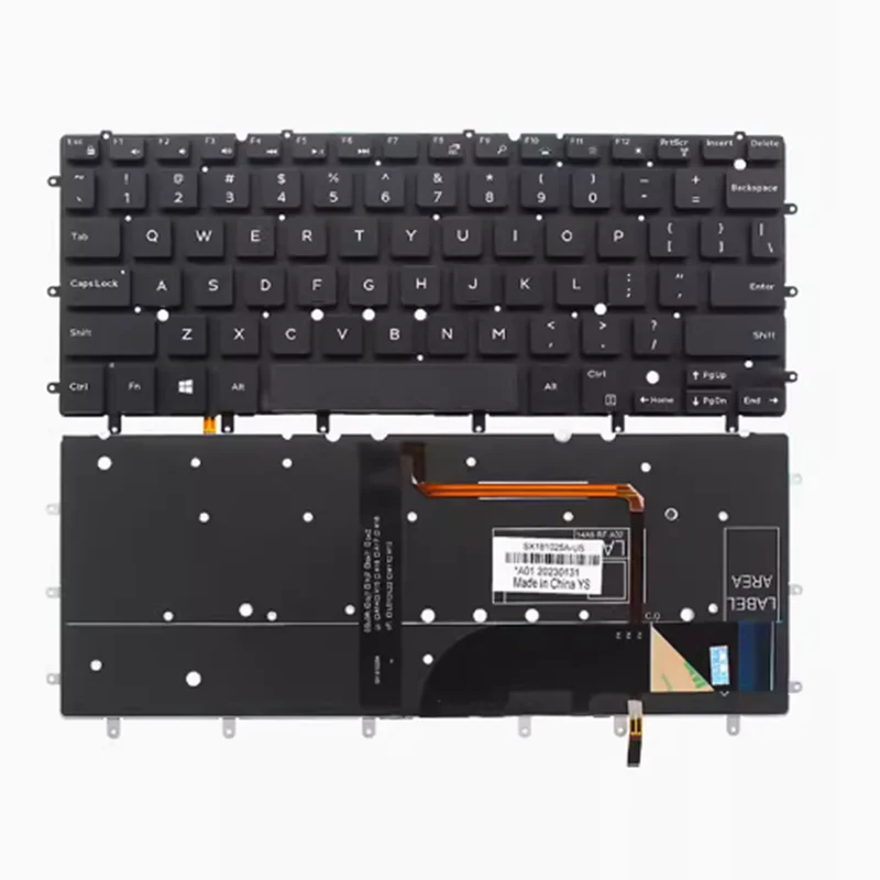 New for Dell XPS 13 9343 9350 9360 N7547 N7548 P54G P57G P41F 0X38K3 Notebook US Keyboard with Backlight