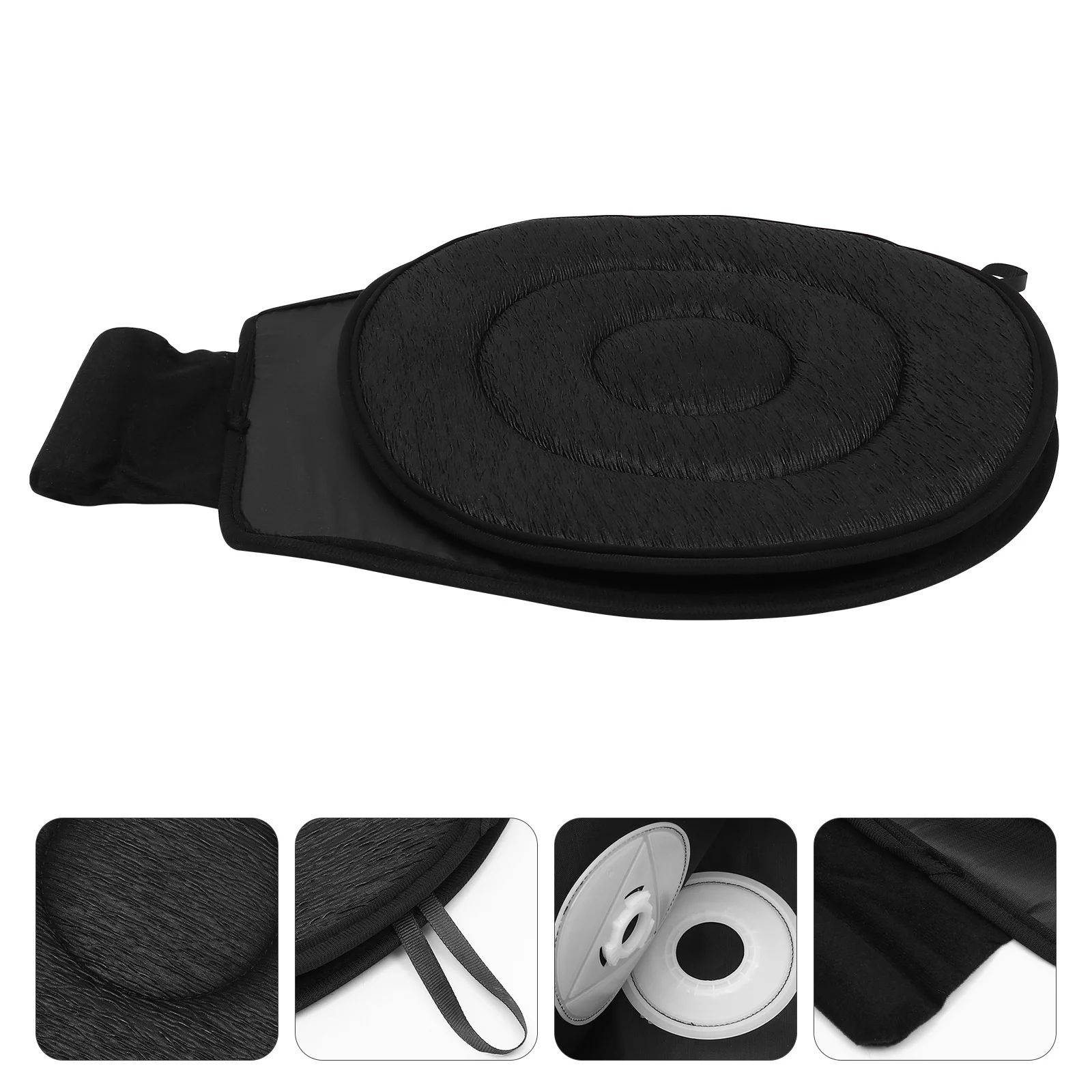 1 قطعة وسادة مقعد دوارة وسادة كرسي السيارة عدم الانزلاق أسفل الدورية رمادي حلقة مزدوجة خفيفة الوزن المحمولة المنزل استخدام السيارة الداخلية