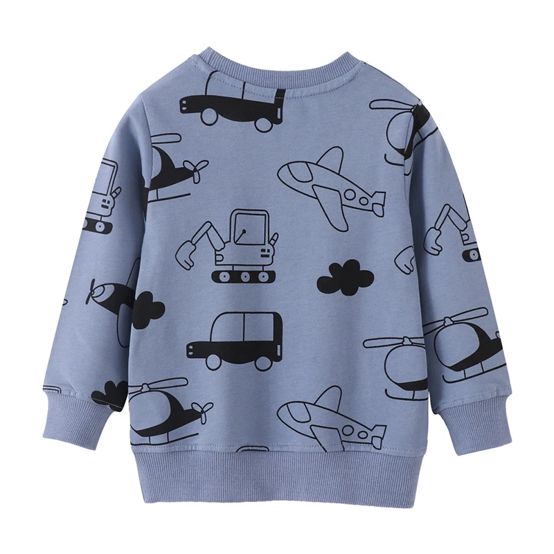 Little maven top abbigliamento per bambini abbigliamento per bambini autunno New Baby Boys 2024 primavera Cartoon Vehicles neonati felpe con