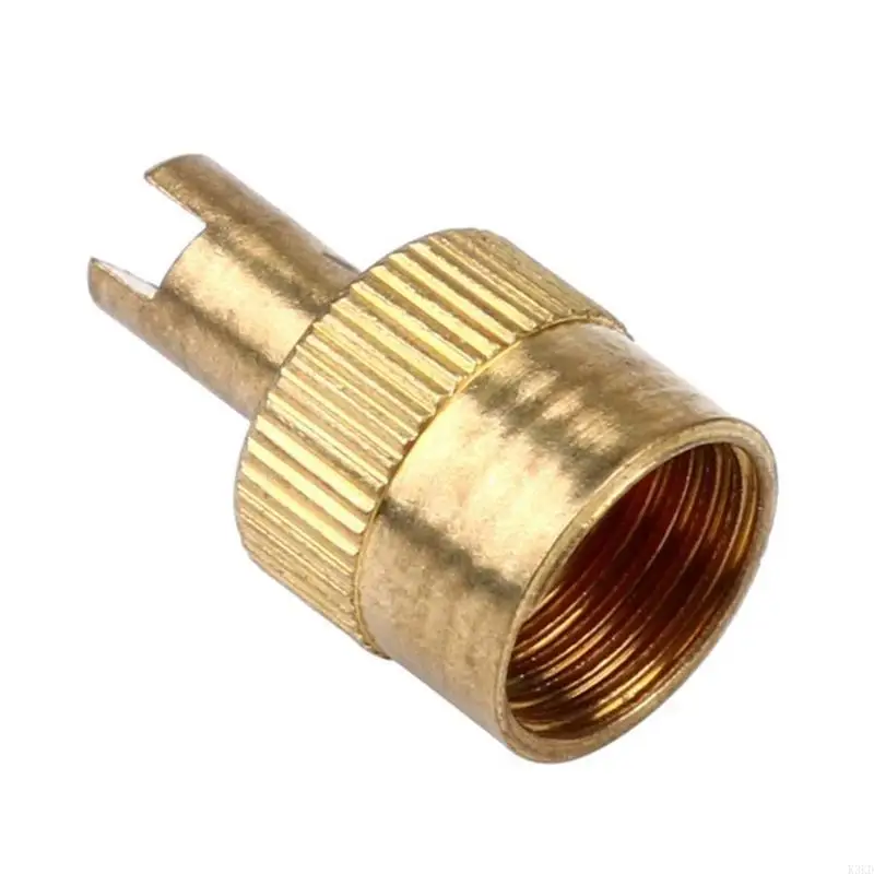 K3KD 4x latón ranurado para neumático para cabeza para tapas vástago válvula con herramienta quema núcleo