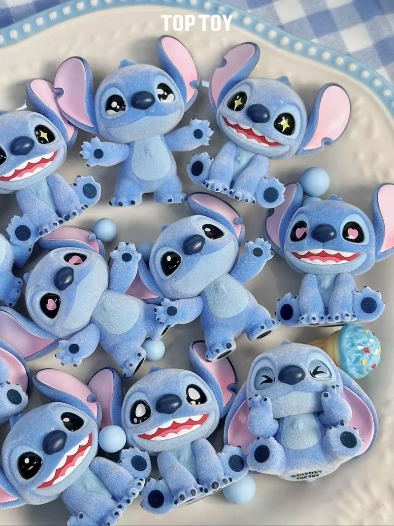 

Kawaii мини-стич флокированная слепая сумка 5 см декор стола Коллекционная игрушка загадочная подарочная коробка для детей и фанатов