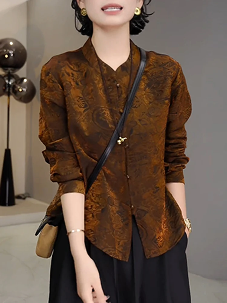 

Faionable Pure Color Single Button Women's Simptic Clothing Korean Sle Multi-Button Ladies Blouse