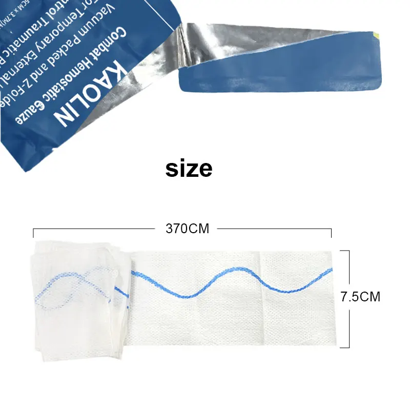 Hemostatic Gauze Manufacturing Z Folded Medical Compressed Hemostatic Gauze