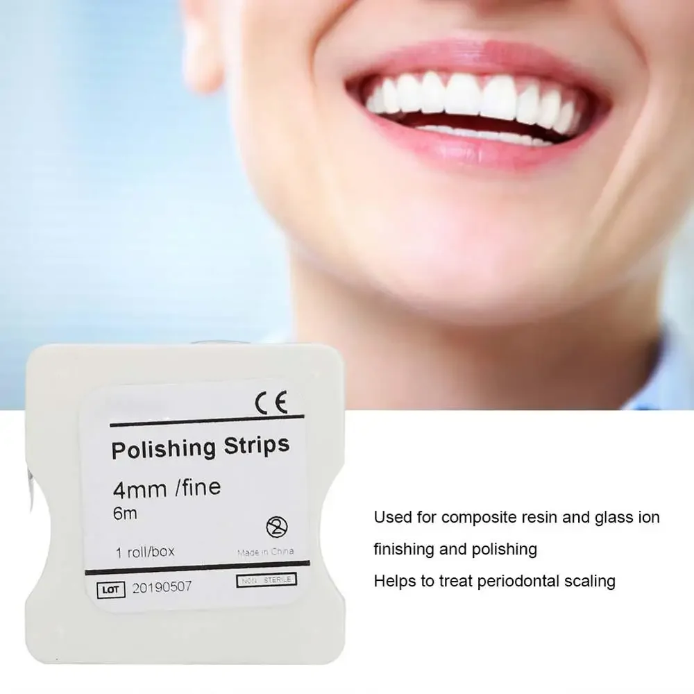 6M/Box Dental Polishing Strip Teeth Whitening Dentistry Tools For Treating Periodontal Scaling Color Roll Polishing Strip Oral