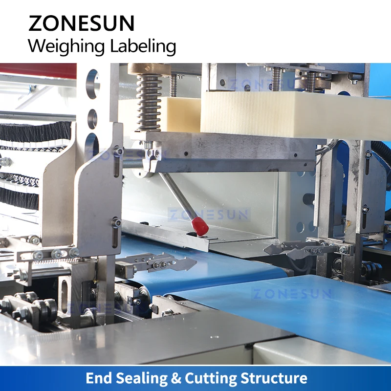 Zonesun Involucro a flusso orizzontale con etichettatrice per prezzi di pesatura Macchina confezionatrice per cuscini ZS-ZBTB1