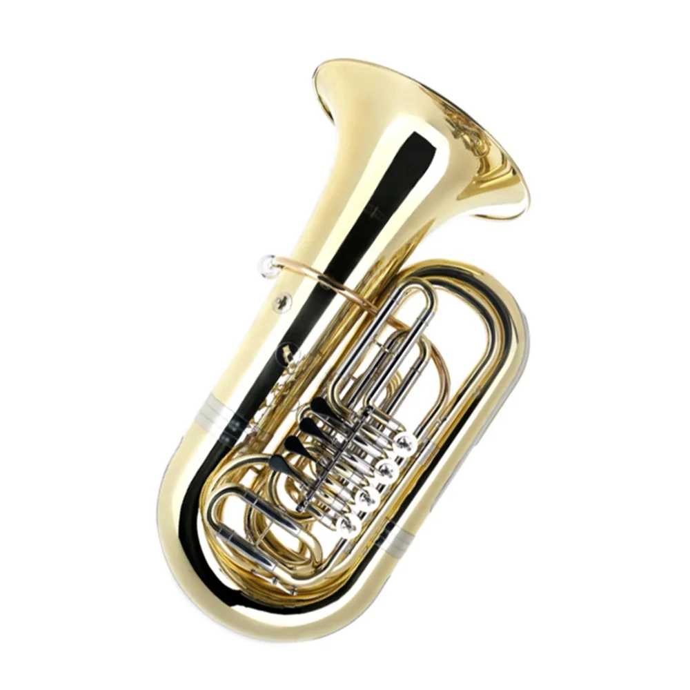 Professional Bb Key 4 Rotary Lacquer Tuba JYTU0757 Trumpet 4/4 Size