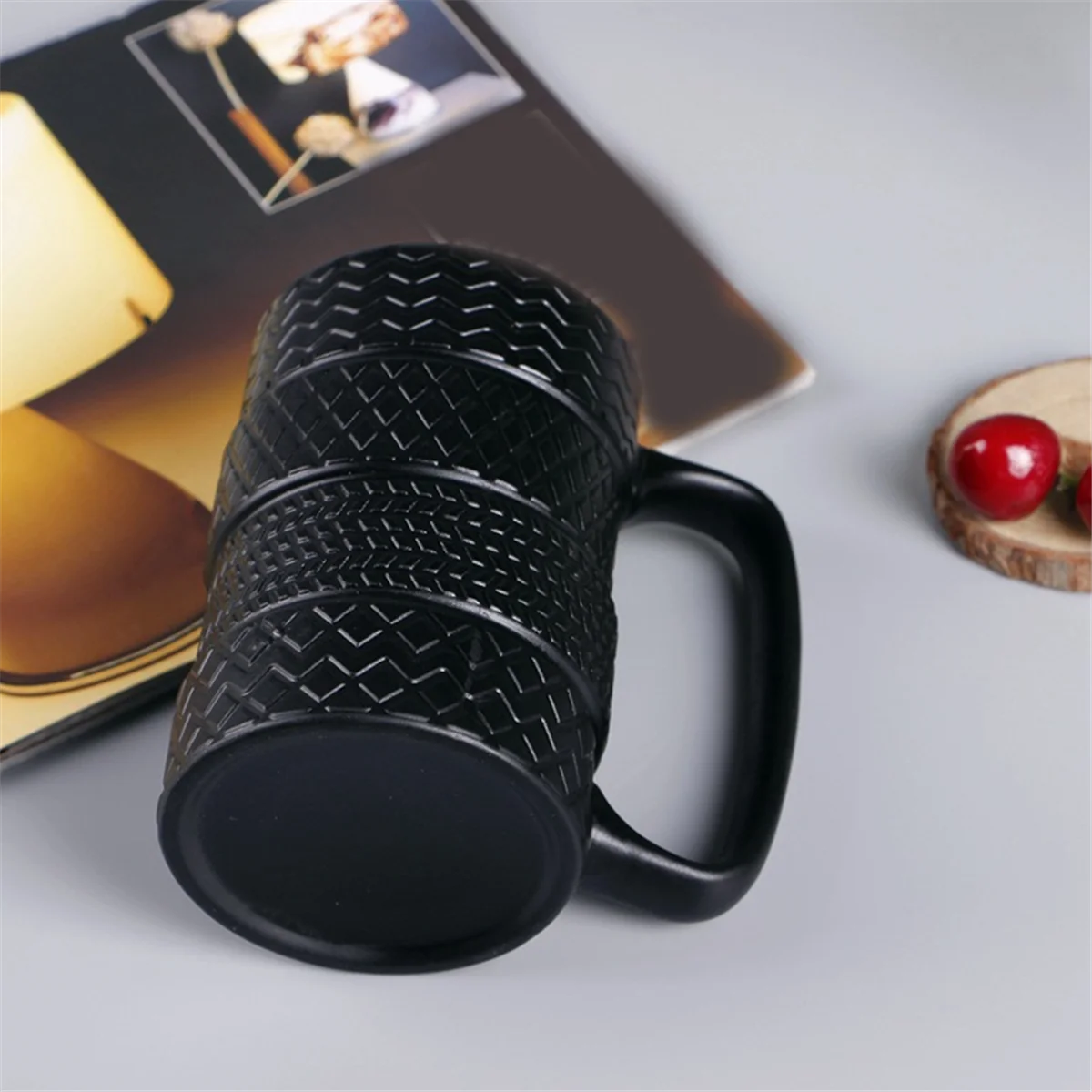 

Funny Ceramic Tire Mugs 500ML Capacity Coffee Mug Breakfast Cereal Milk Tea Water Cup Office Tire Cup Mug Novelty Gifts